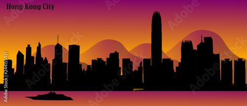 Vector city hong kong