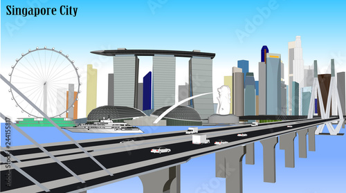  Vector city singapore