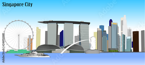  Vector city singapore
