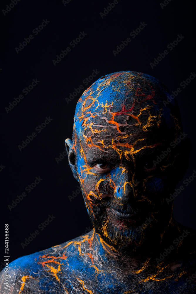 Creative Man's Face art Makeup Creative Man's Face art Makeup