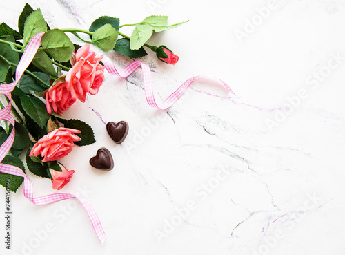 Fototapeta Naklejka Na Ścianę i Meble -  Valentine day romantic background