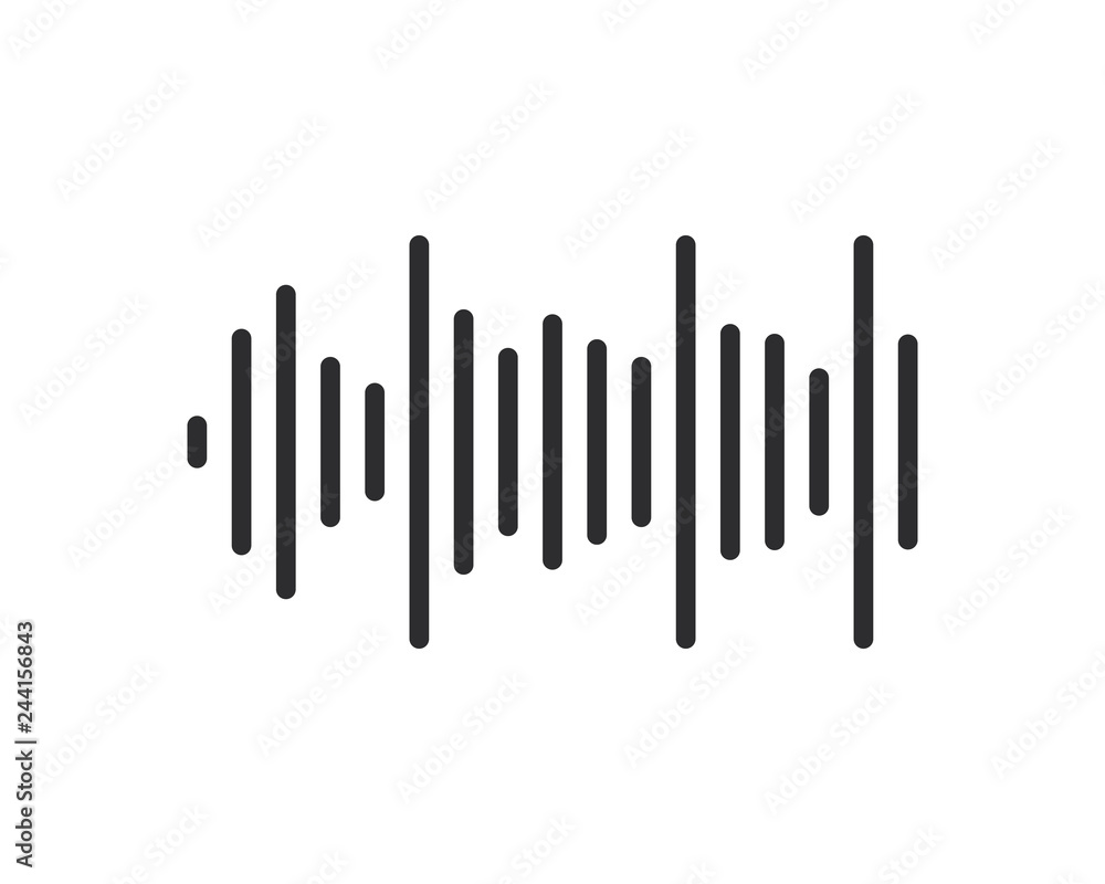 Sound waves vector illustration Sound waves vector illustration