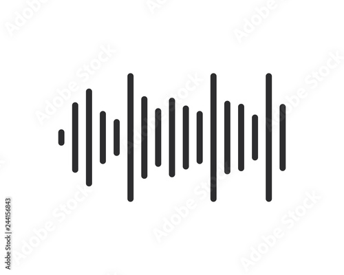 Sound waves vector illustration