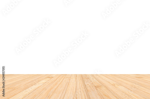 Wood floor texture in light brown color isolated on white background