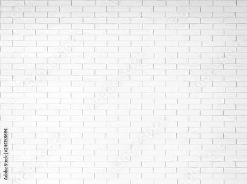 Brick wall texture pattern background in natural light white grey