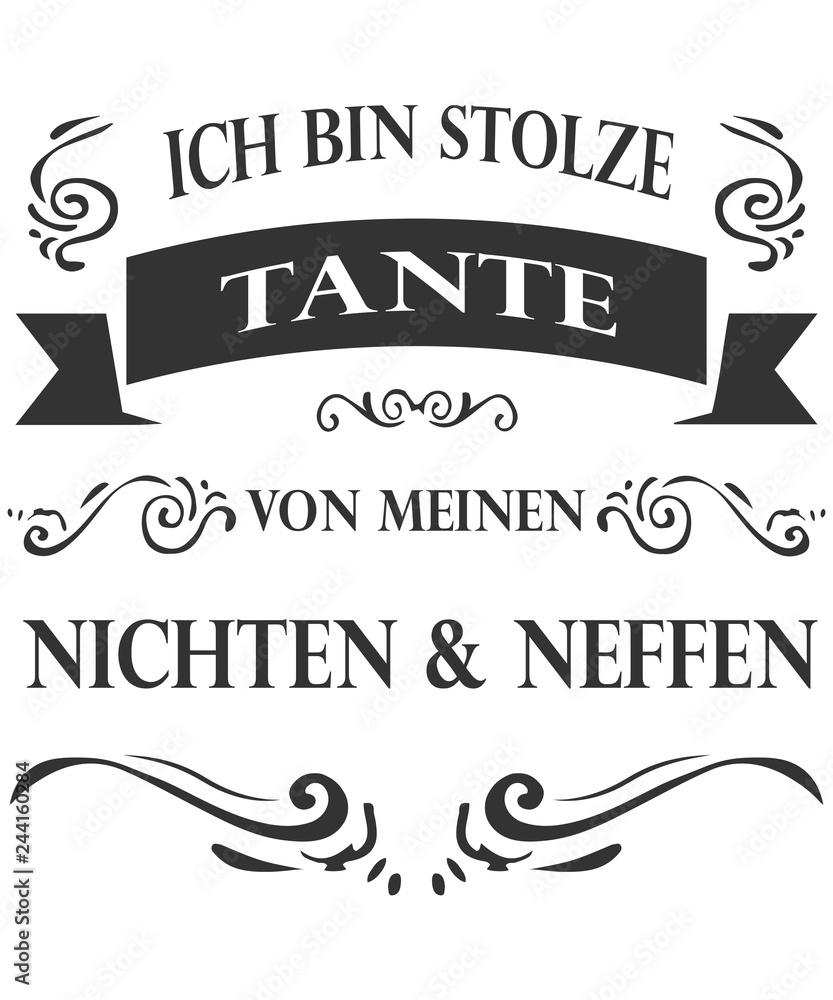 Tante stolz auf Nichten und Neffen StockIllustration Adobe Stock