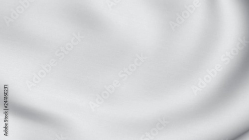 White waving flag full screen 3d animation.
