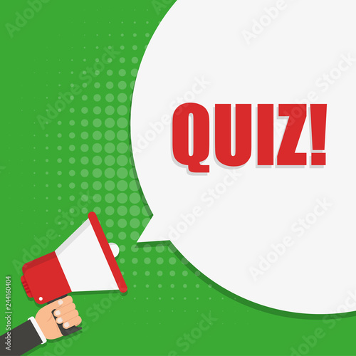 Quiz with speech bubble symbols, concept