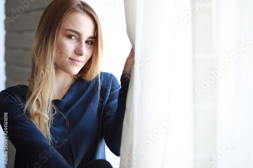 Free Download Young girl at home relaxing - GFXLoad