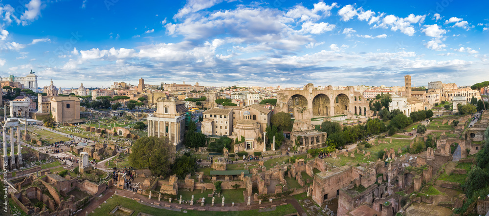 Forum in Rome, Italy, panorama