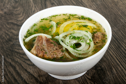 Caucasian meat soup - Hashlama photo