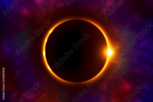 Solar eclipse with gamma burst