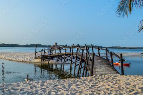 Beautiful Bilene beach and lagoon near Maputo in Mozambique