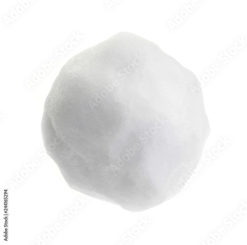 Snowball isolated on white background.