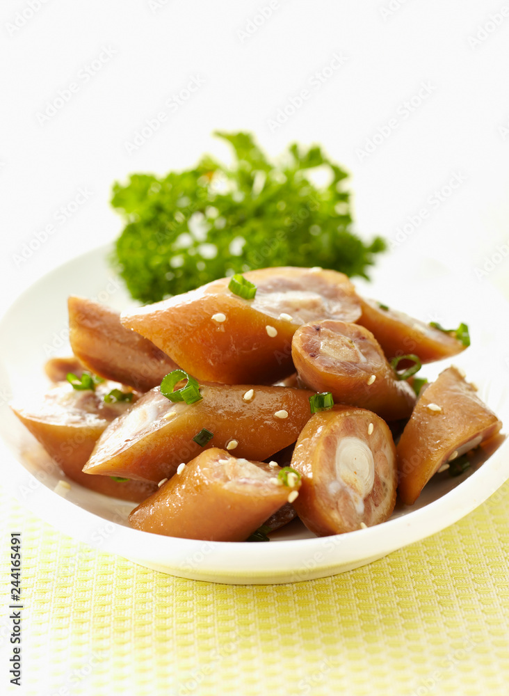 Delicious Chinese cuisine, marinated pork tail Delicious Chinese cuisine, marinated pork tail