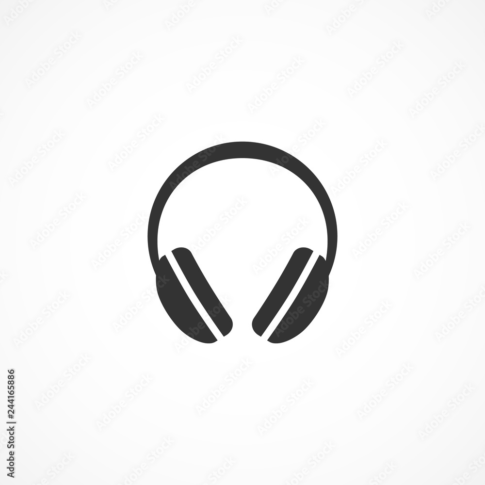 Vector illustration of headphones icon. Vector illustration of headphones icon.