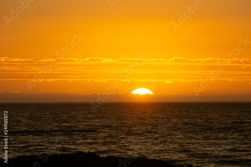 Sunset over the ocean