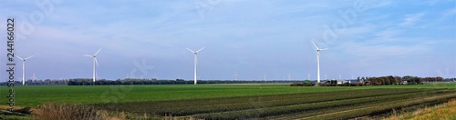 Polder with windmills