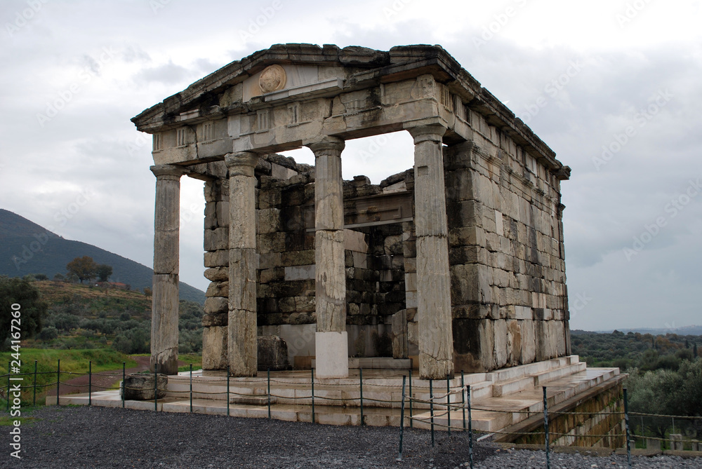 The ancient temple in the Ancient Messene, Greece