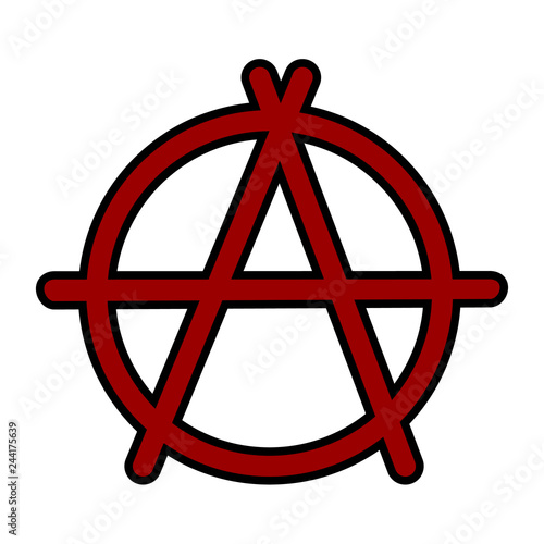 A sign of anarchy in the vector.The symbolism of the anarchists in the vector.