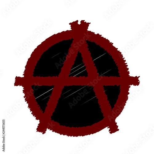 A sign of anarchy in the vector.The symbolism of the anarchists in the vector.