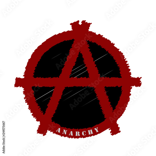 A sign of anarchy in the vector.The symbolism of the anarchists in the vector.