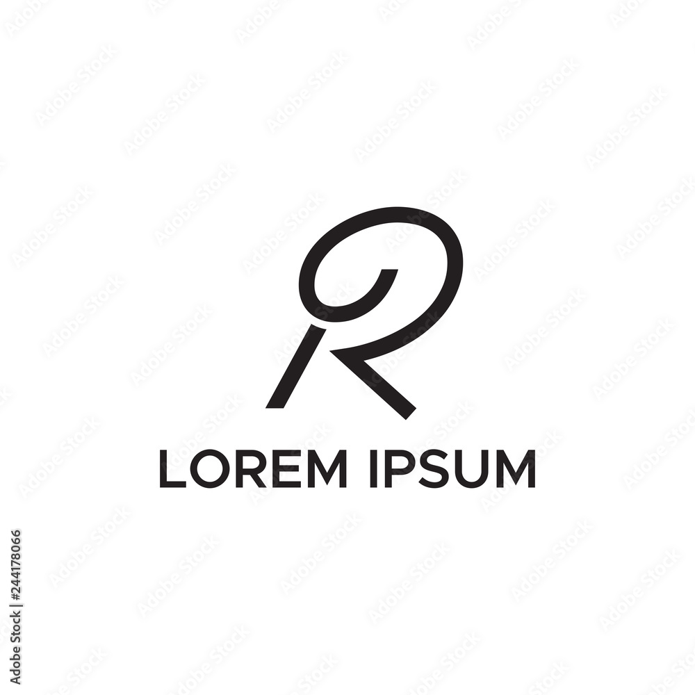 letter RQ unique logo letter RQ unique logo