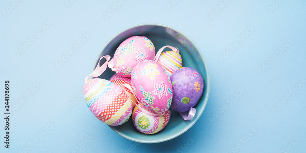 Easter concept background with colorful eggs Easter concept background with colorful eggs