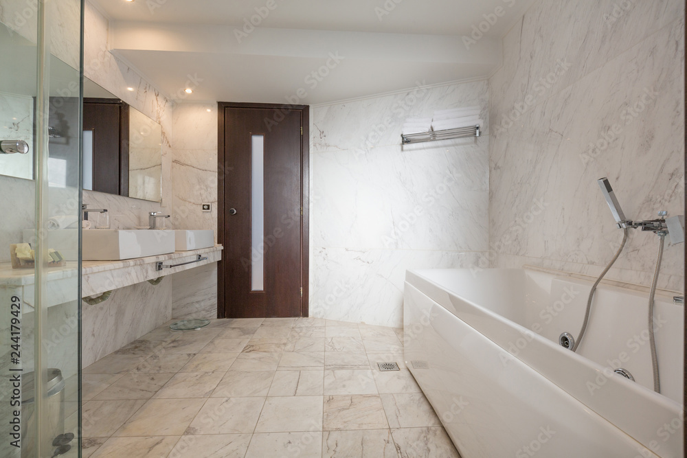 Interior of a hotel bathroom Interior of a hotel bathroom