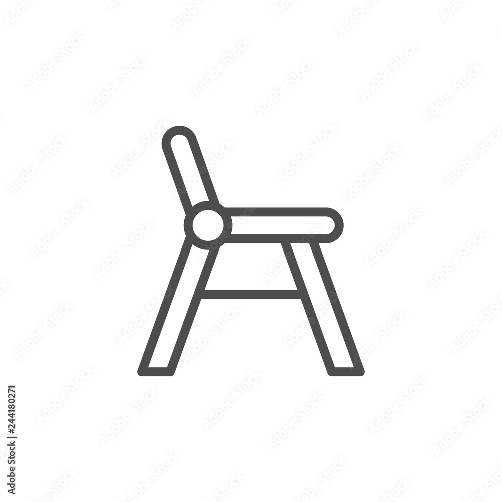 Baby chair line icon Baby chair line icon