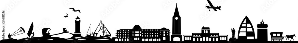 Obraz premium Juist Skyline Island