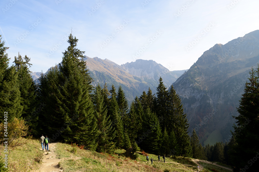 Wanderer in den Allgäuer Alpen 
