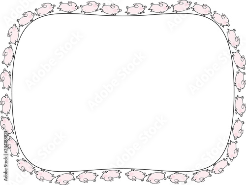 pig border vector