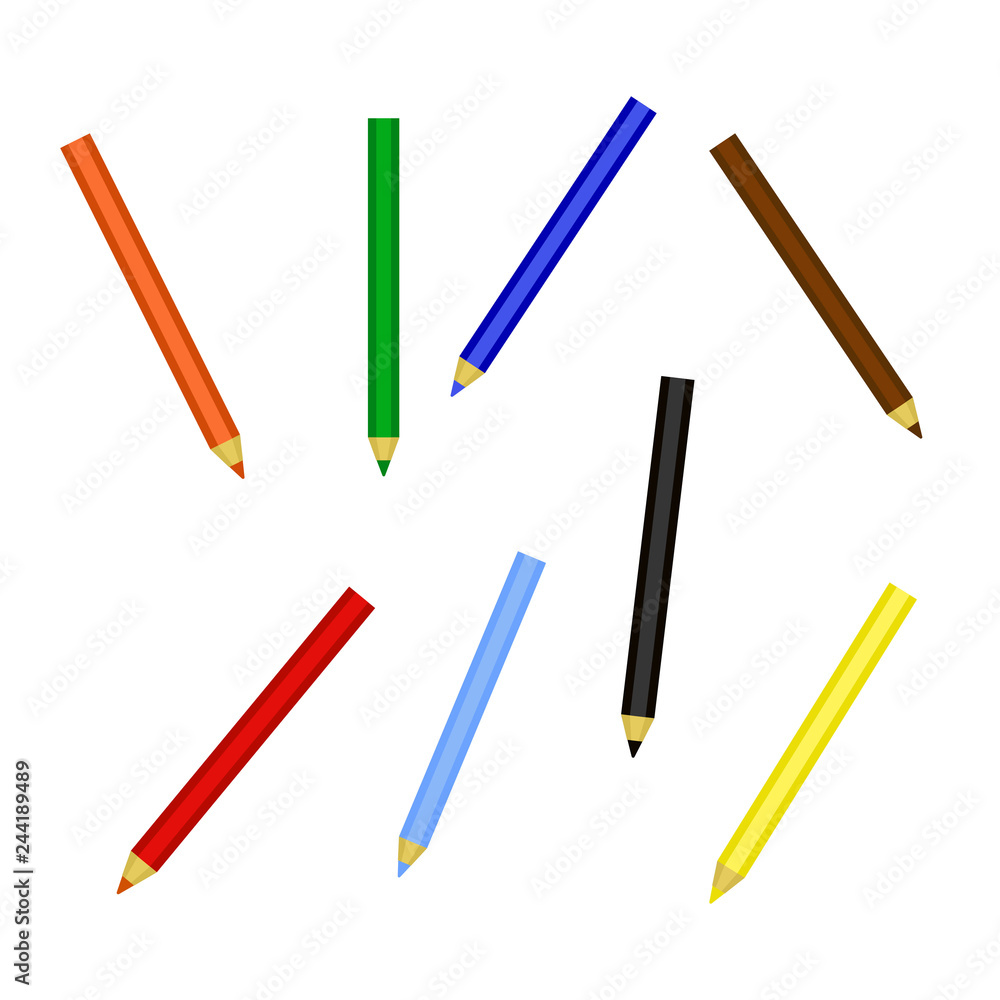 Color pencil. Drawing tool. Color pencil. Drawing tool.