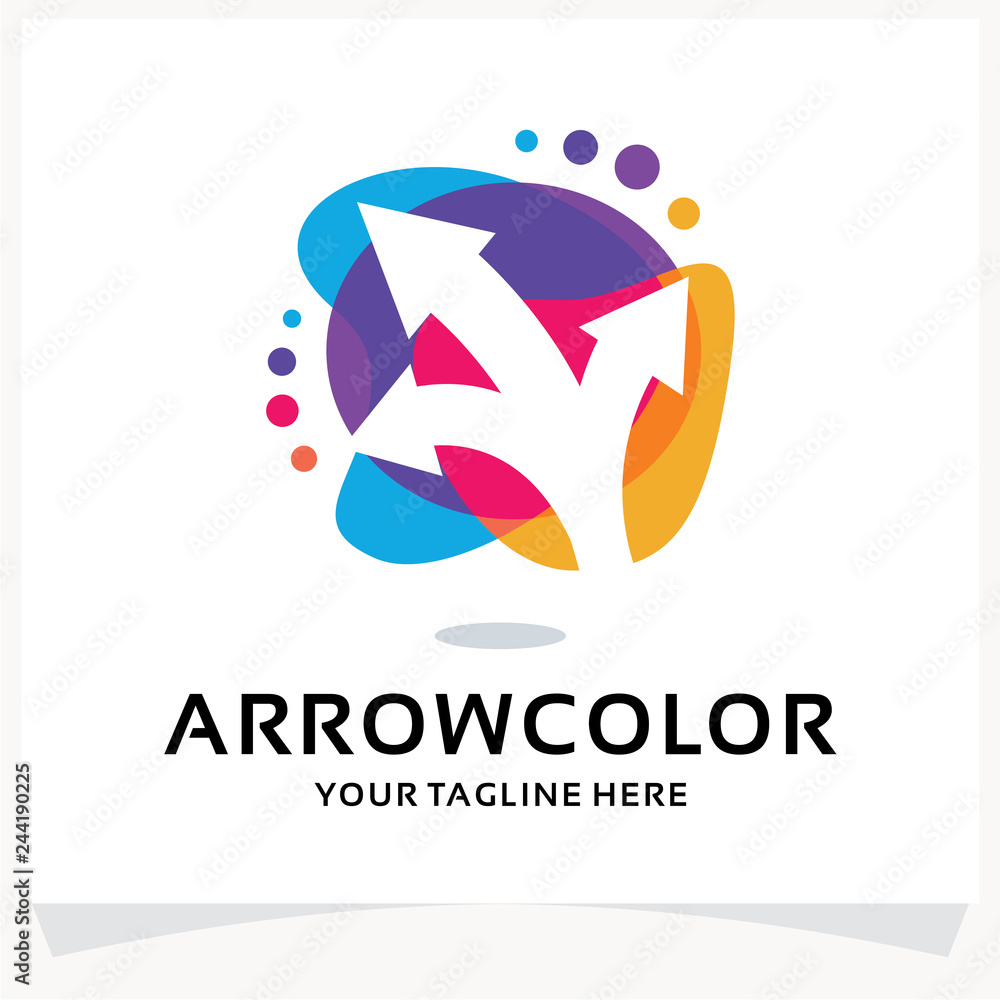 Arrow Color Logo Design Template Inspiration Arrow Color Logo Design Template Inspiration