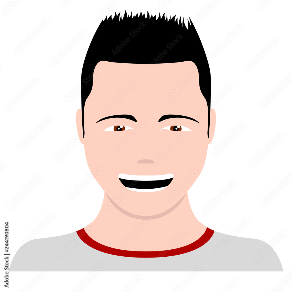Isolated self avatar of a man. Vector illustration design