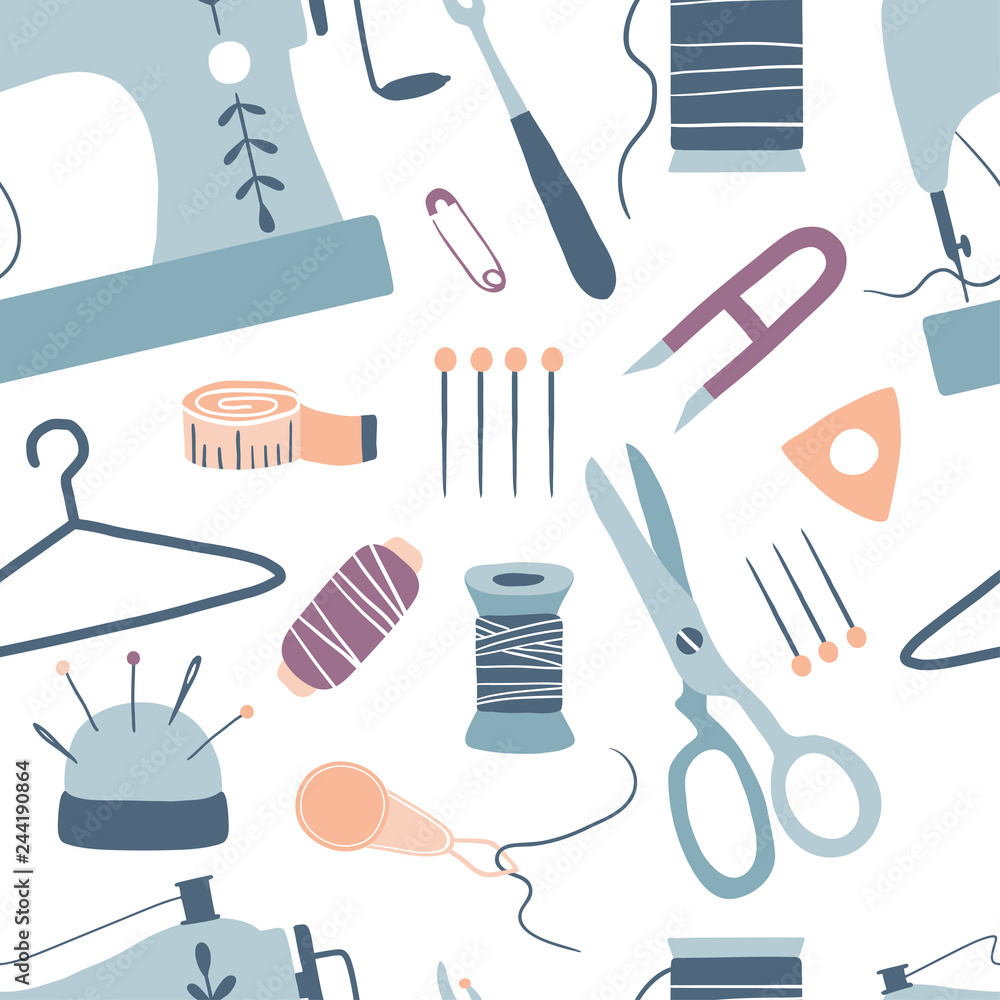 Sewing seamless pattern Sewing seamless pattern