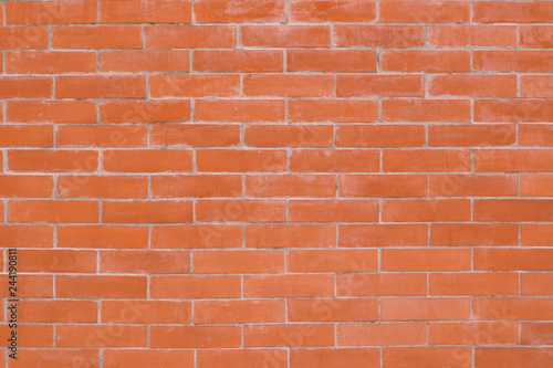 Red brick wall texture grunge background for interior design