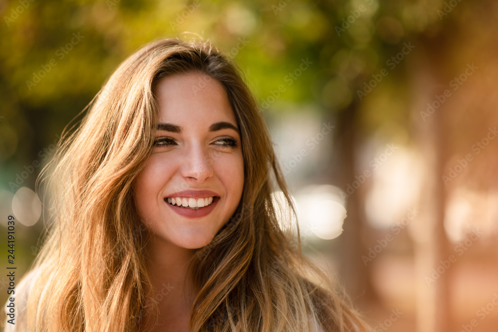 Fashion lady with long golden hair Fashion lady with long golden hair
