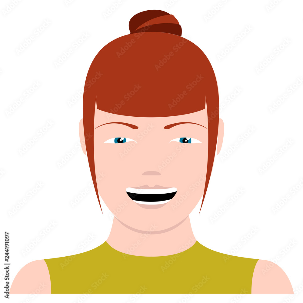 Self avatar of a woman. Vector illustration design Self avatar of a woman. Vector illustration design