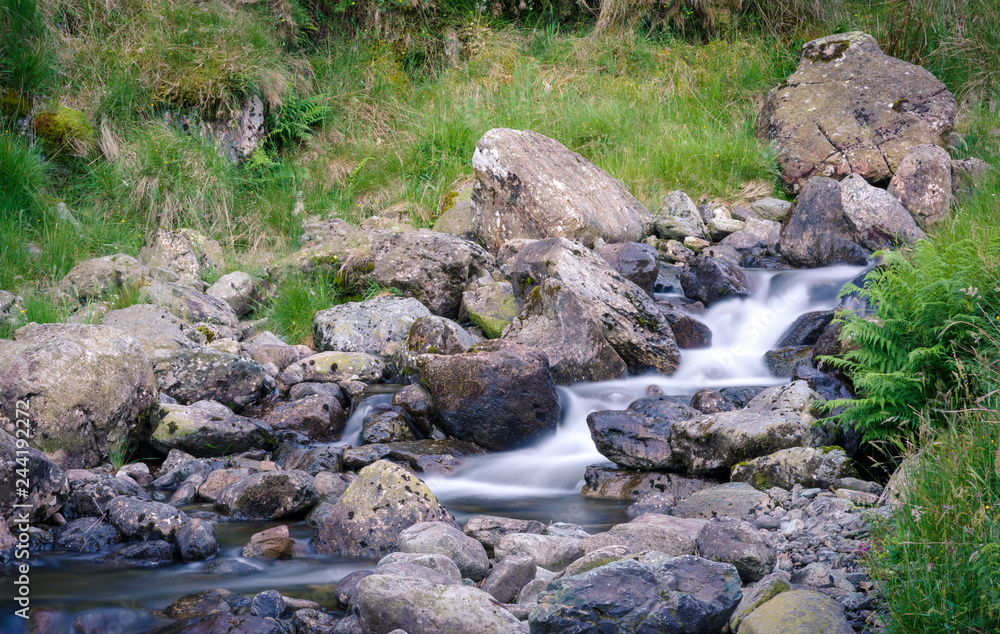 Rocky stream on a slope Rocky stream on a slope