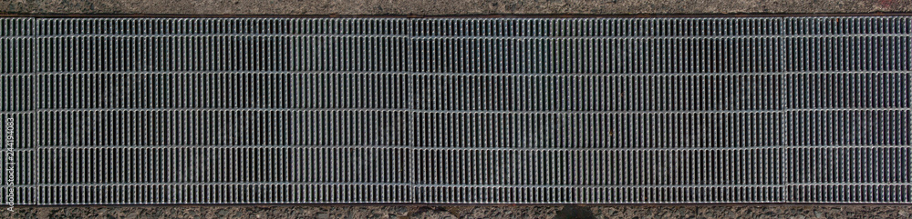Metal Lids for Drainage on the Side of the Japanese Street Metal Lids for Drainage on the Side of the Japanese Street