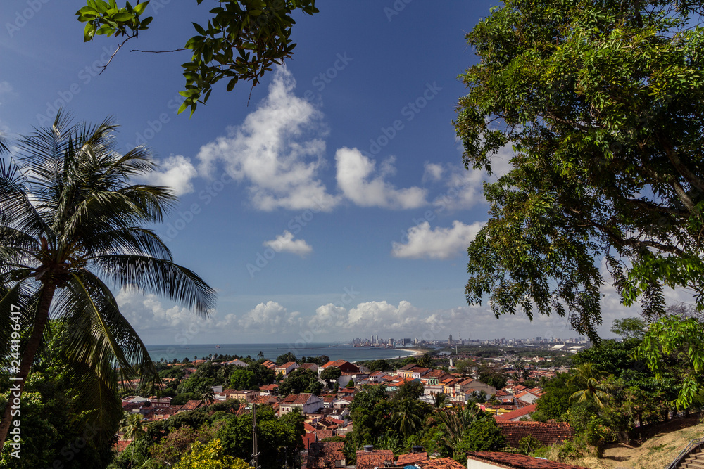 Vista de Recife, tomada a partir de Olinda, Pernambuco, Brasil