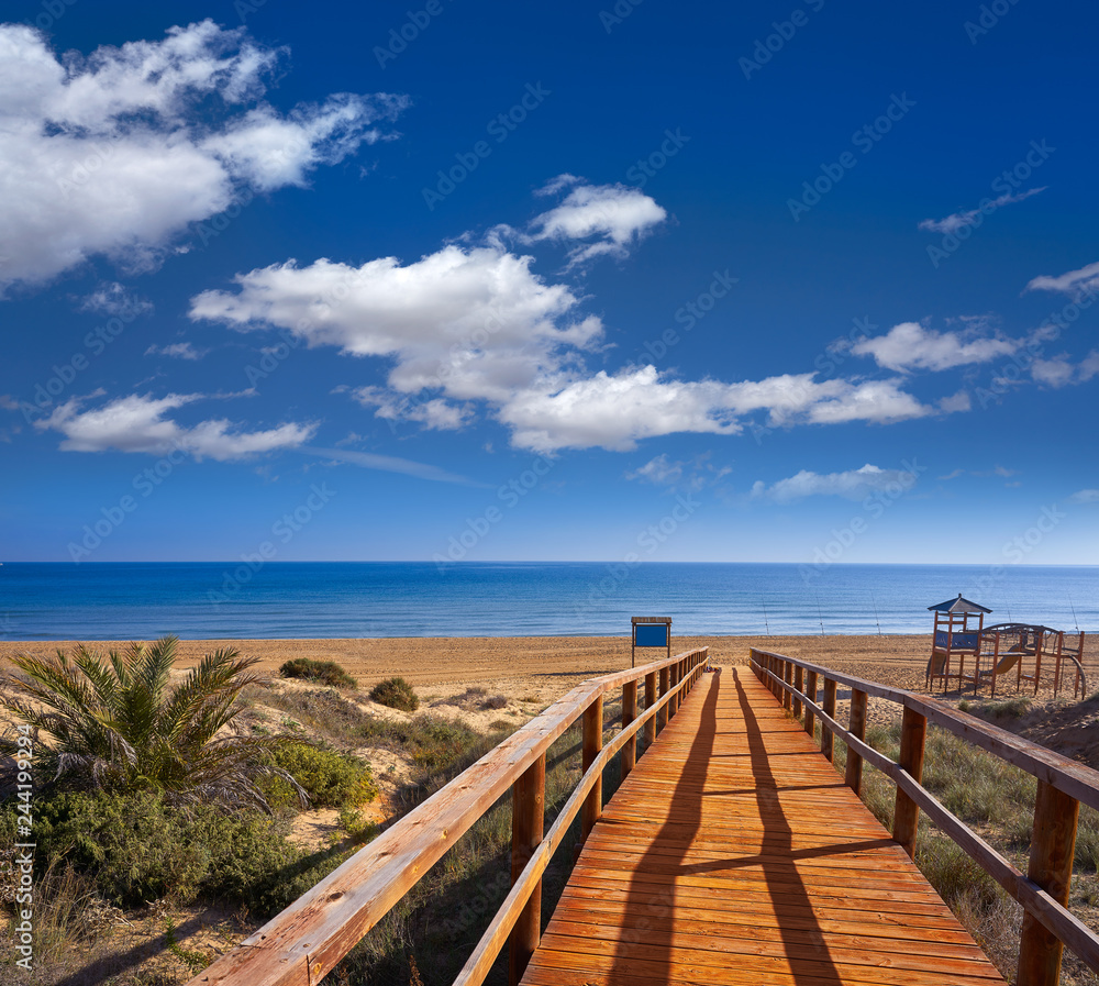 Fototapeta premium Arenals del Sol Beach in Elche Elx Alicante