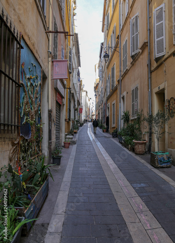 narrow street in old town