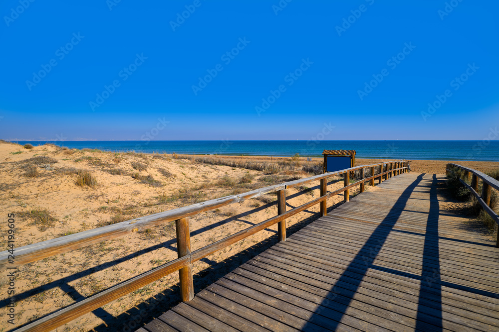 El Carabassi beach in Elx Elche of Alicante