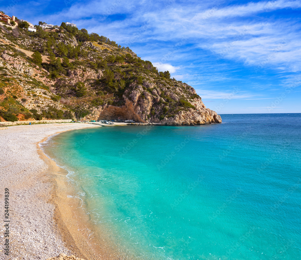 La Granadella beach in Javea of Spain