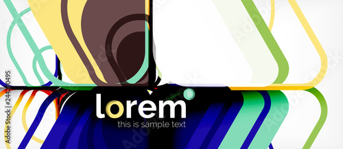 Colorful trendy geometric shapes background