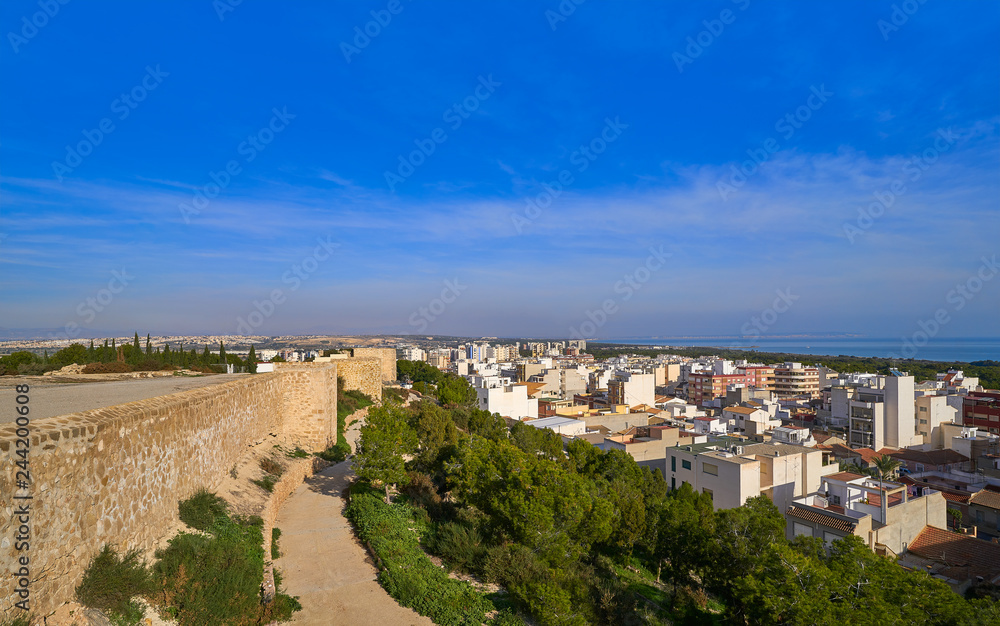 Guardamar del Segura skyline in Spain
