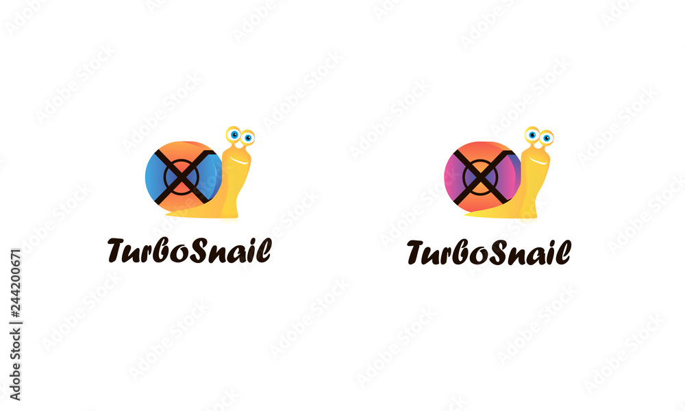 Yellow snail with a multi-colored shell in the form of a circle divided into sectors Yellow snail with a multi-colored shell in the form of a circle divided into sectors